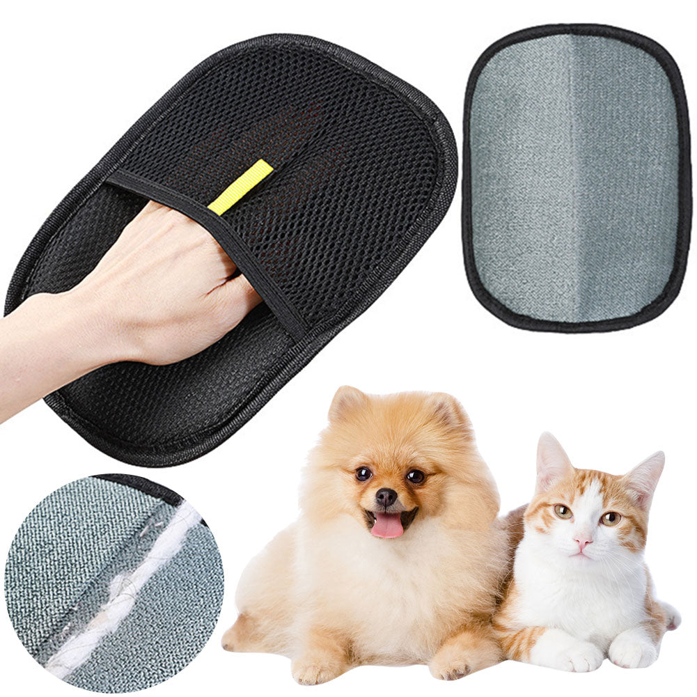Lulovi reusable pet hair removal grooming glove